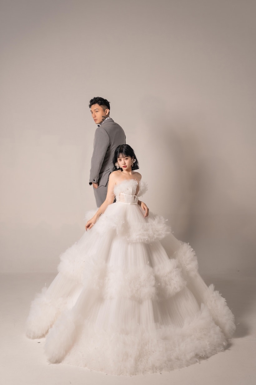 兩穿式蛋糕裙短婚紗 台北禮服租借 ROYAL MANSION 蘿亞結婚精品
