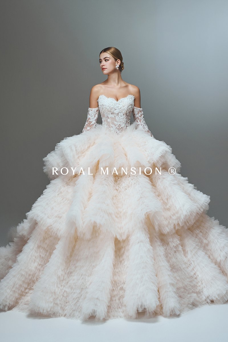 2026法式高訂-雲霧花語.柔光羽霧澎裙禮服 ROYAL MANSION 蘿亞結婚精品