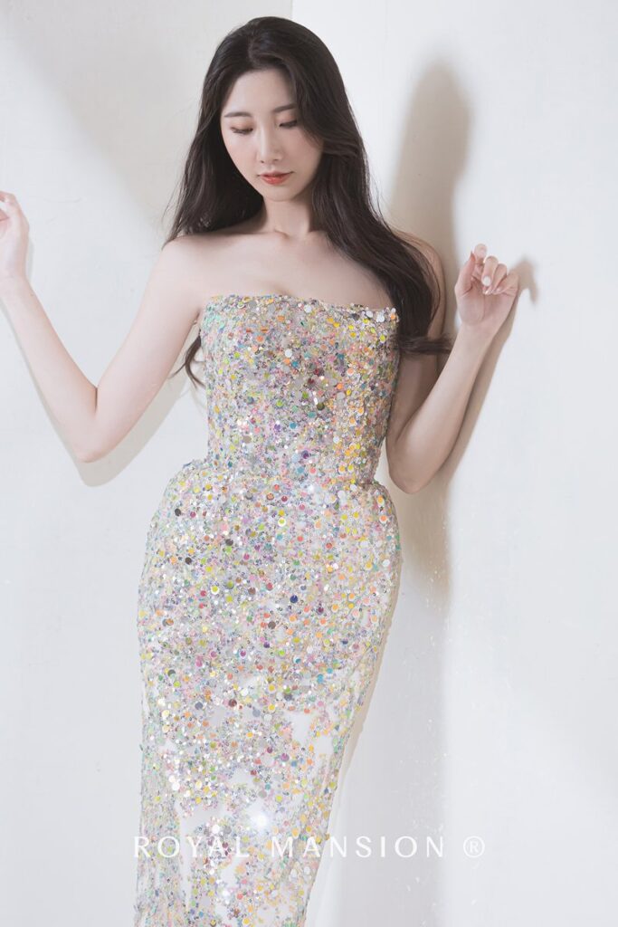 幻彩晶鑽魚尾晚禮服-台北禮服租借 ROYAL MANSION 蘿亞結婚精品