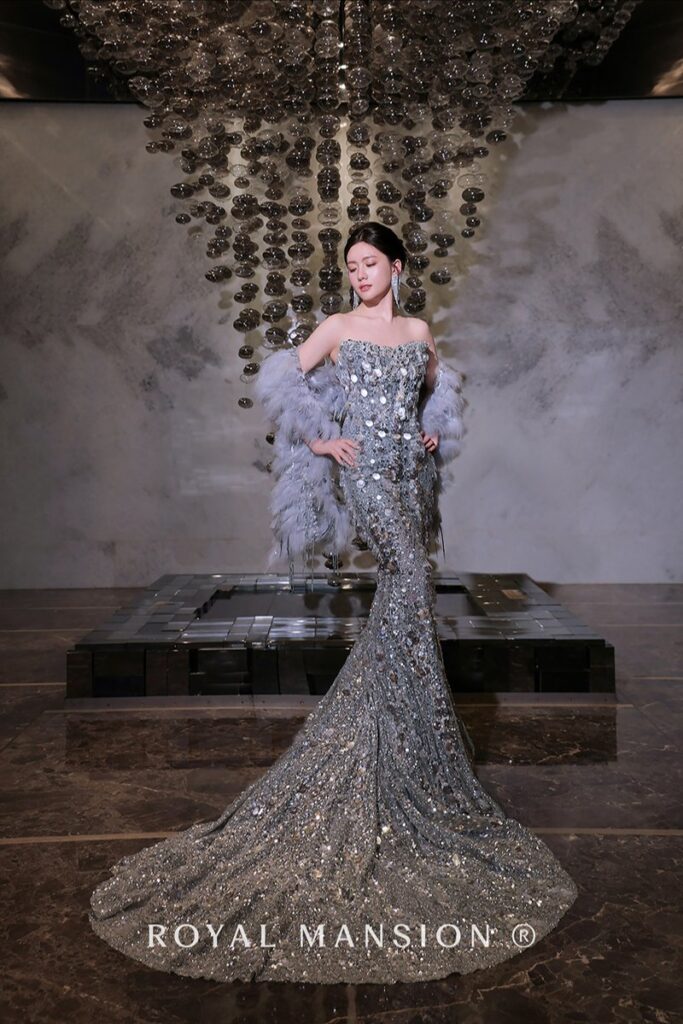 星鑽幻影魚尾晚禮服-台北禮服租借 ROYAL MANSION 蘿亞結婚精品