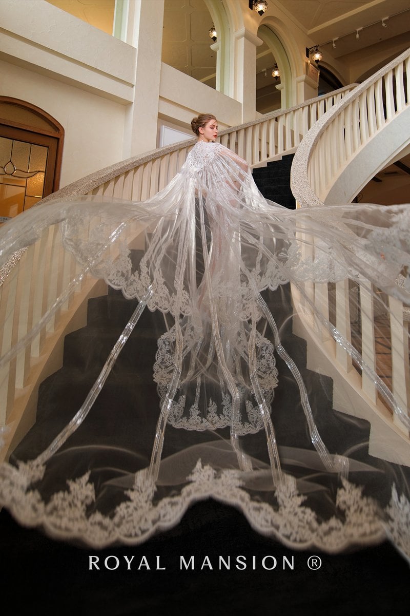 性感透膚披風裸紗 -台北禮服租借 ROYAL MANSION 蘿亞結婚精品